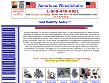 Tablet Screenshot of americanwheelchairs.com